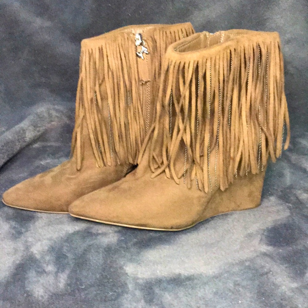 Betseyville by Betsey Johnson Fringe Ankle Boots